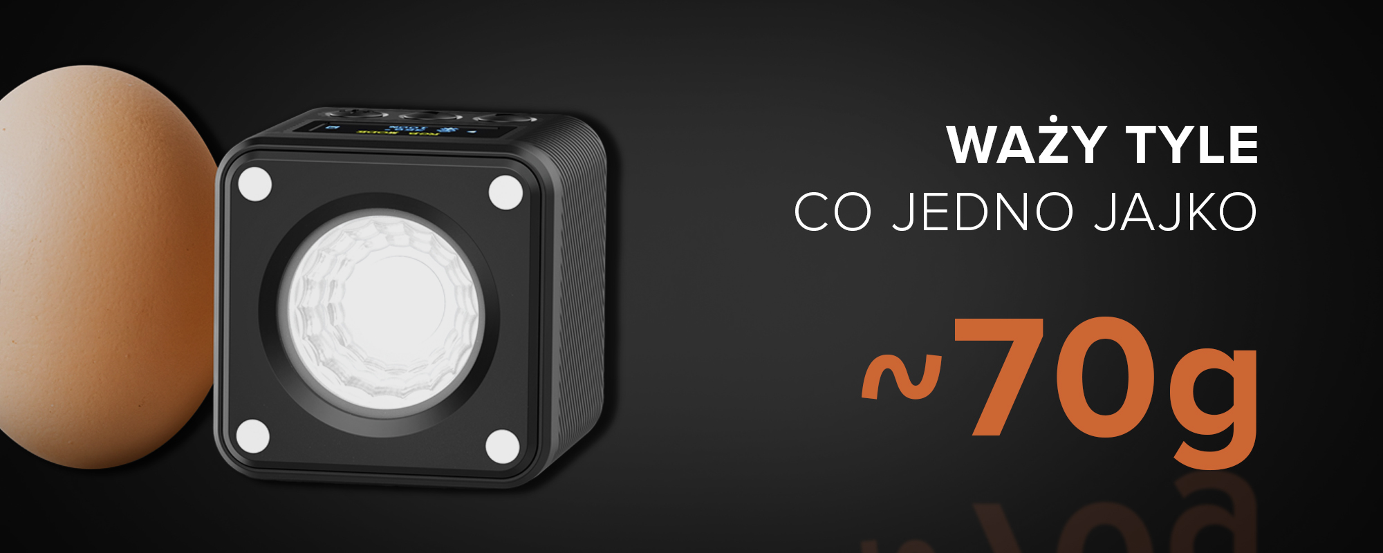 Lampa LED Ulanzi L2 - RGB - Mała i ultralekka